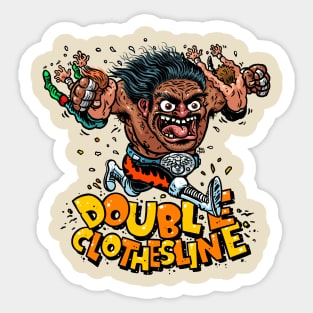 Double Clothesline (color) Sticker